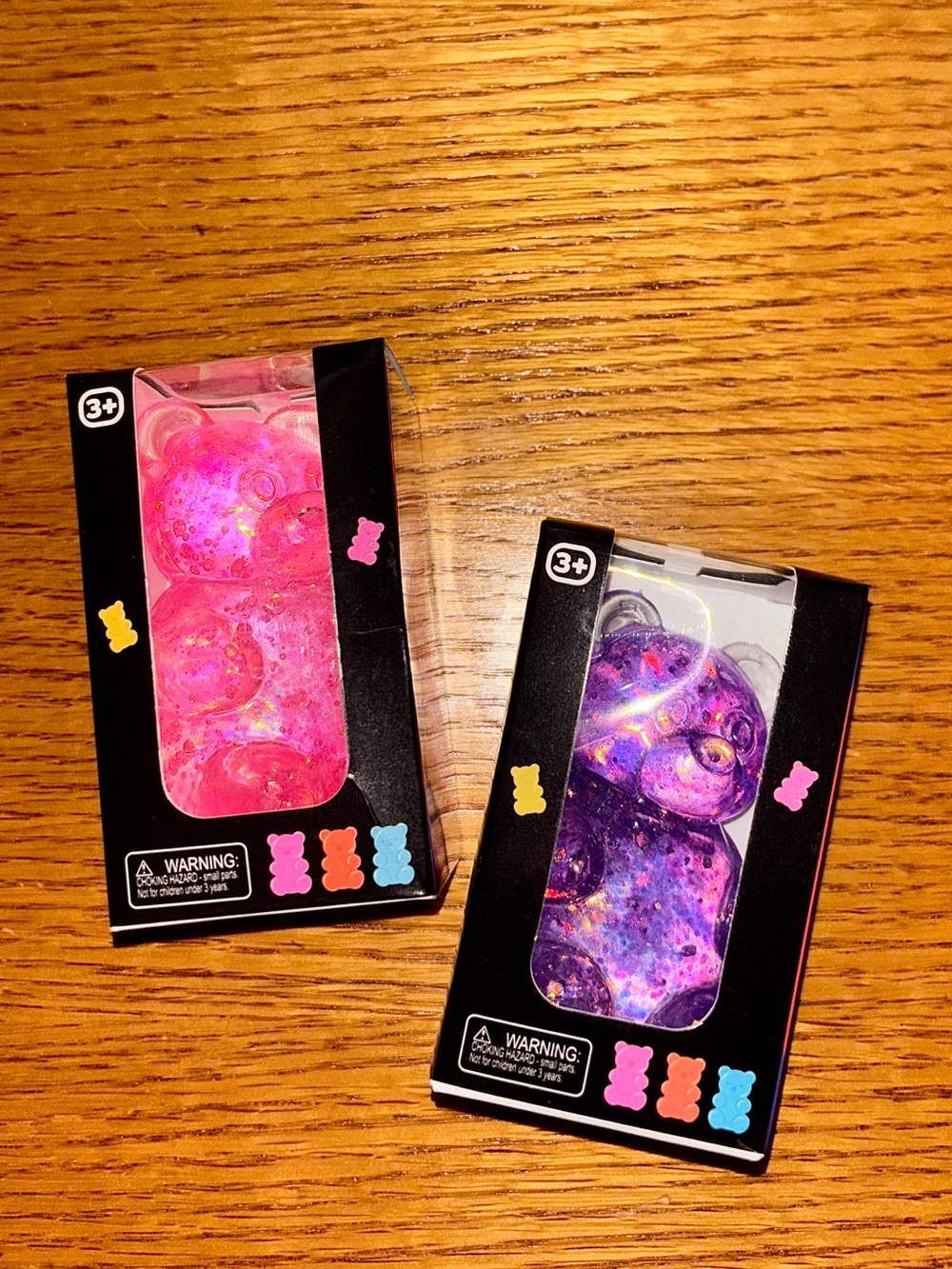 2X New Gummy Bear Glitter Squishies